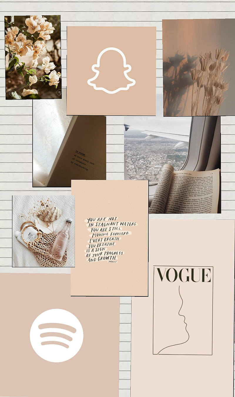 Top Beige Aesthetic Collage Wallpaper Full Hd K Free To Use