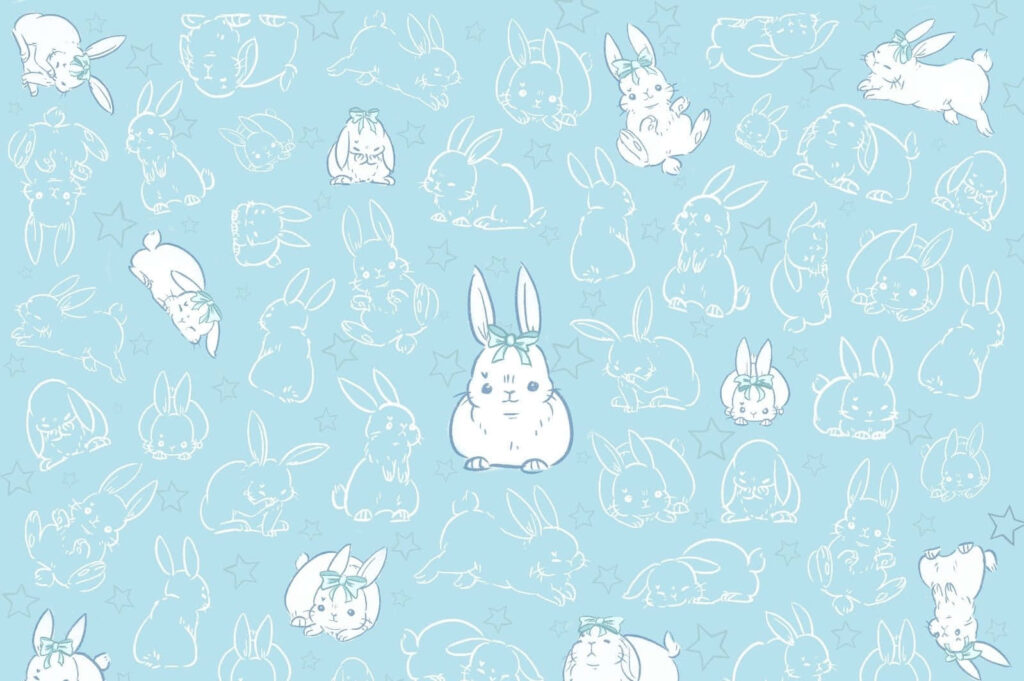 Bunny Kawaii Pastel Laptop Wallpaper