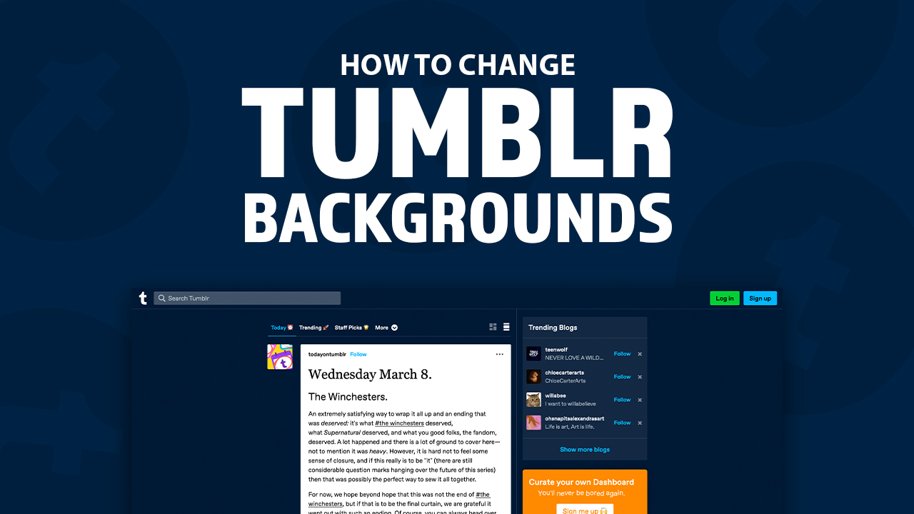 How to Change Tumblr Backgrounds