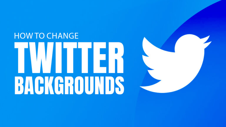 How to Change Twitter Backgrounds