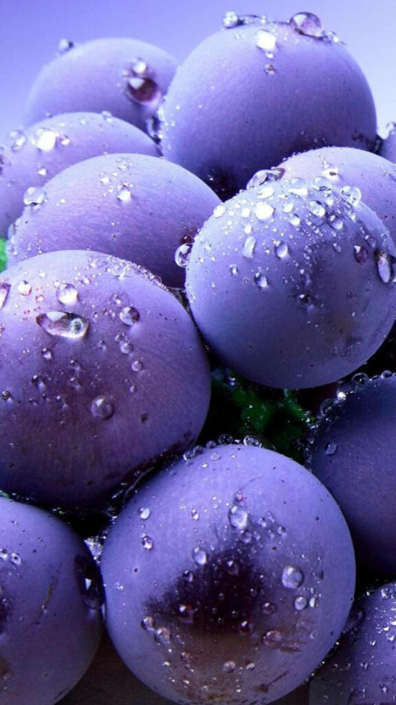 Purple Ball Fruits 3d Android Phone Wallpaper
