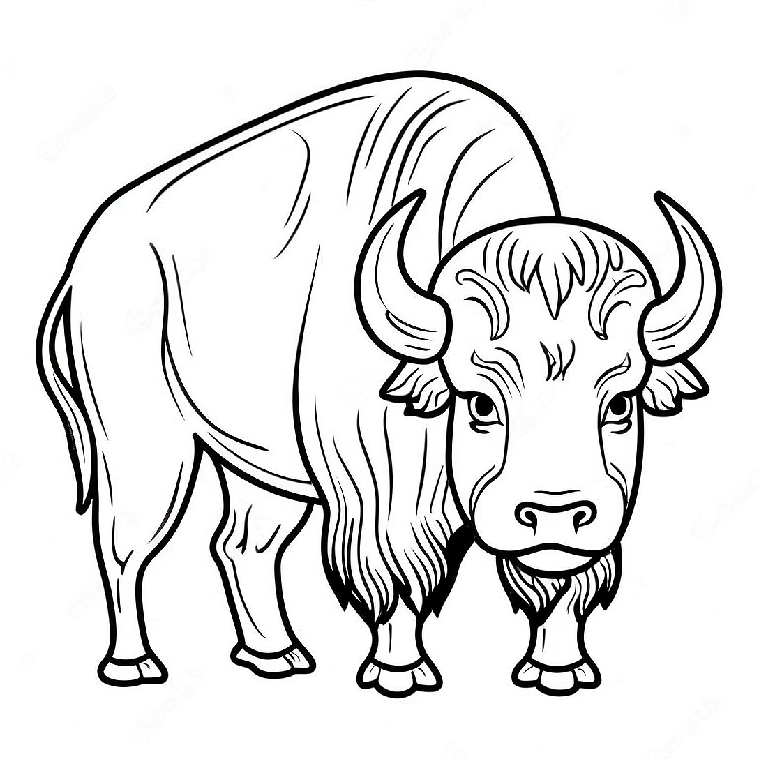 Bison Ausmalbild | Büffel coloring page