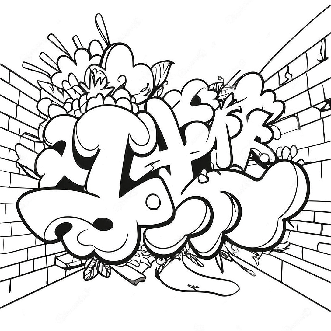 Graffiti Coloring Page | Graffiti coloring page