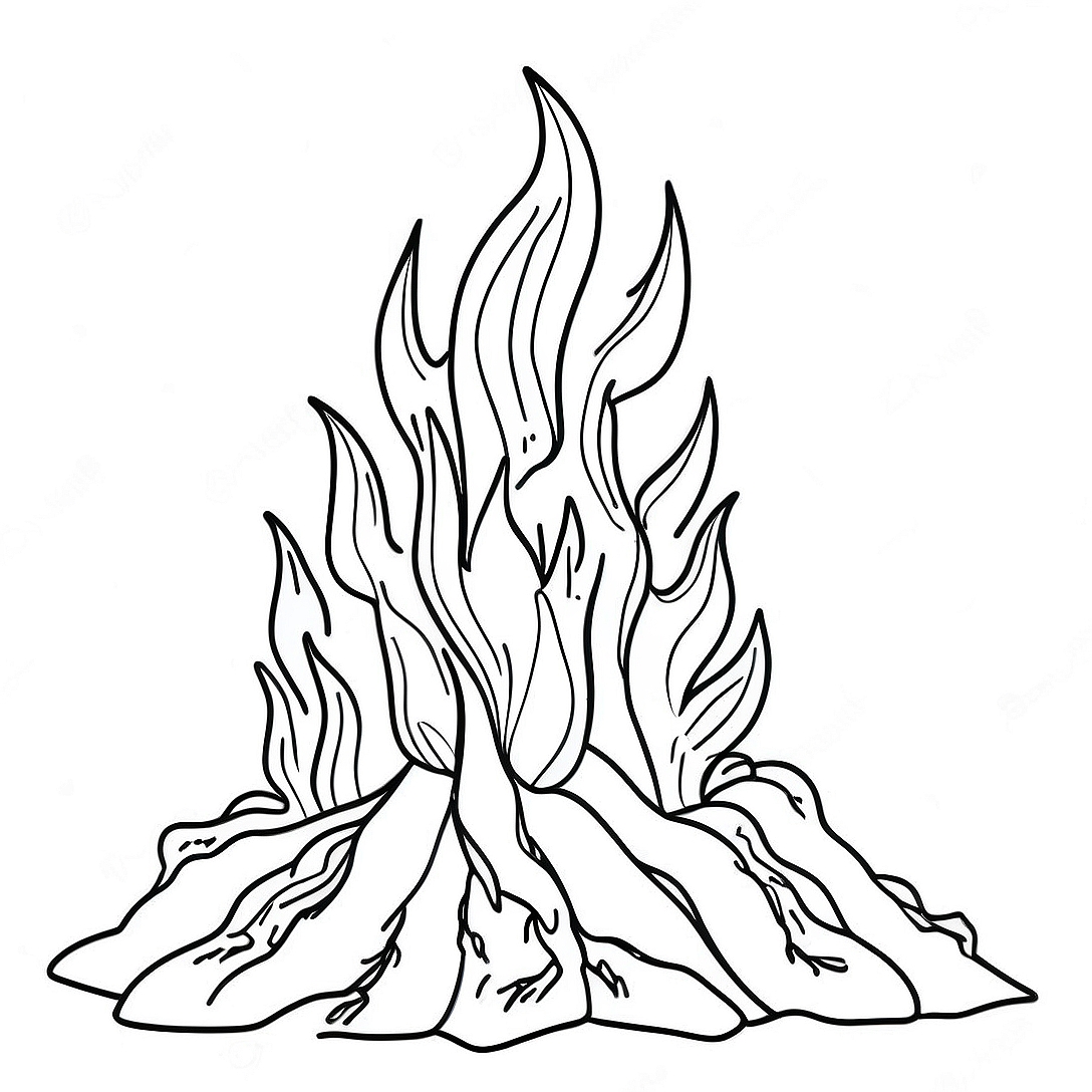 Elementär Eld Målarbild | Elementär coloring page