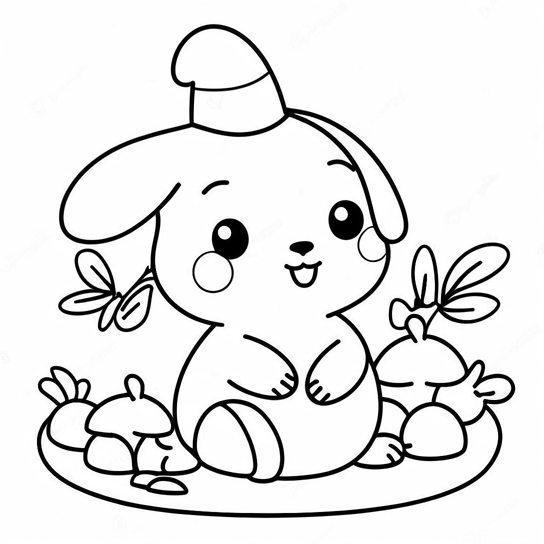 Pompompurin Coloring Page | Pompompurin coloring page