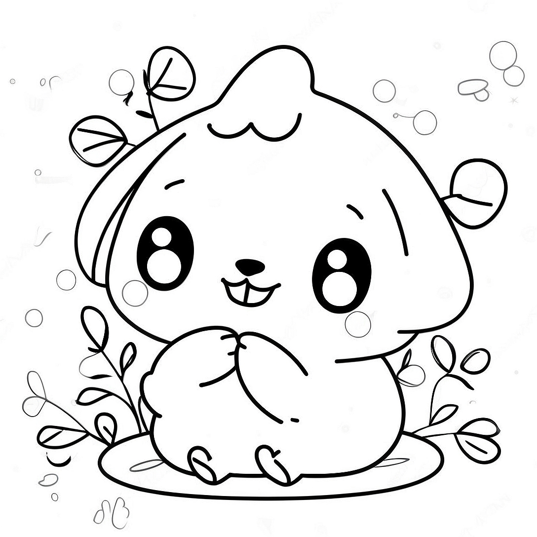 Pompompurin Coloring Page | Pompompurin coloring page