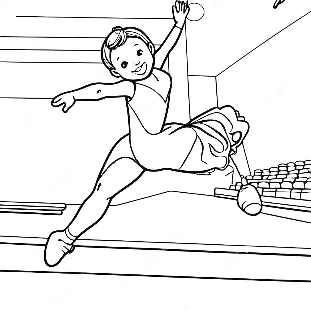 Gymnastics Coloring Page | Gymnastics coloring page