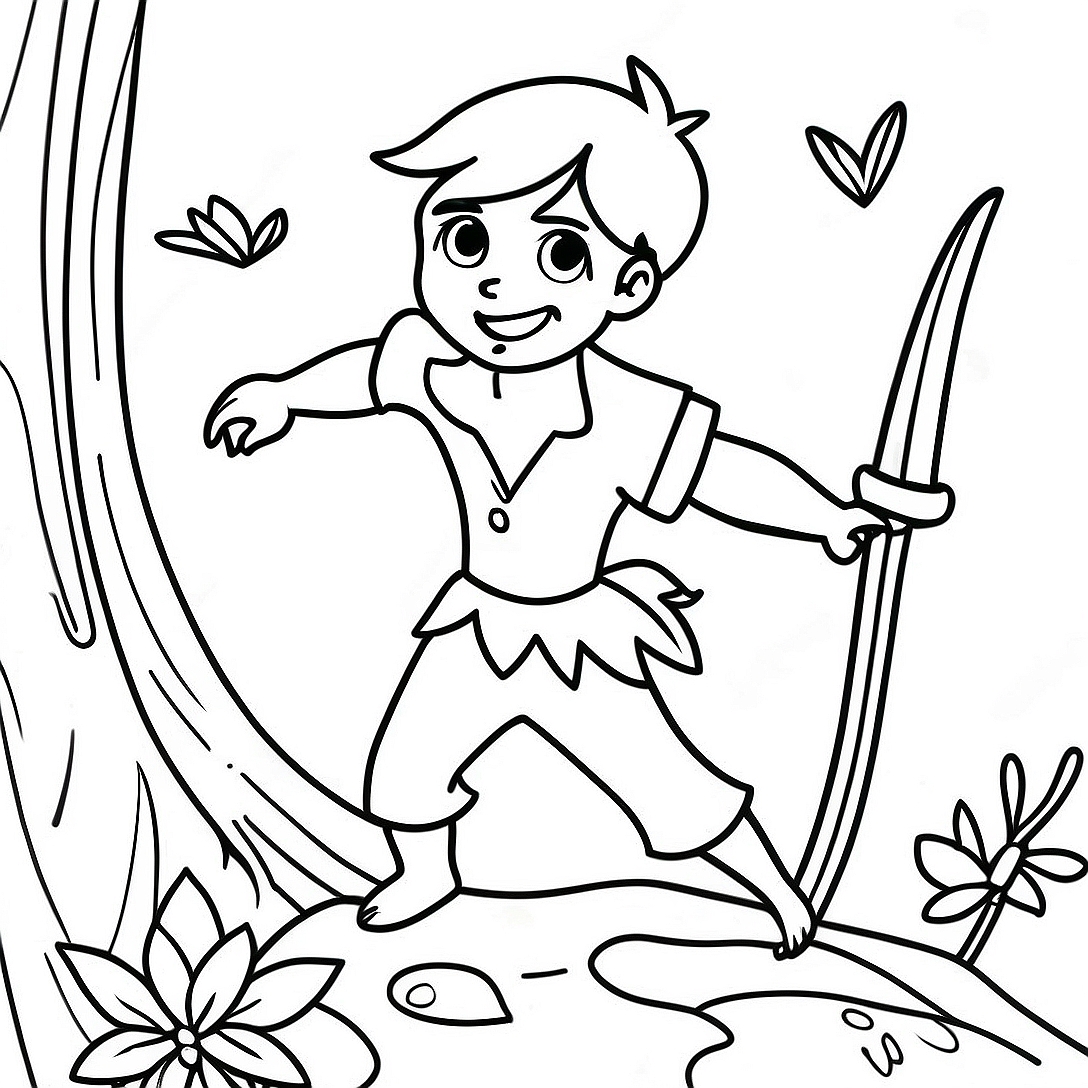 Peter Pan Ausmalbild | Peter Pan coloring page