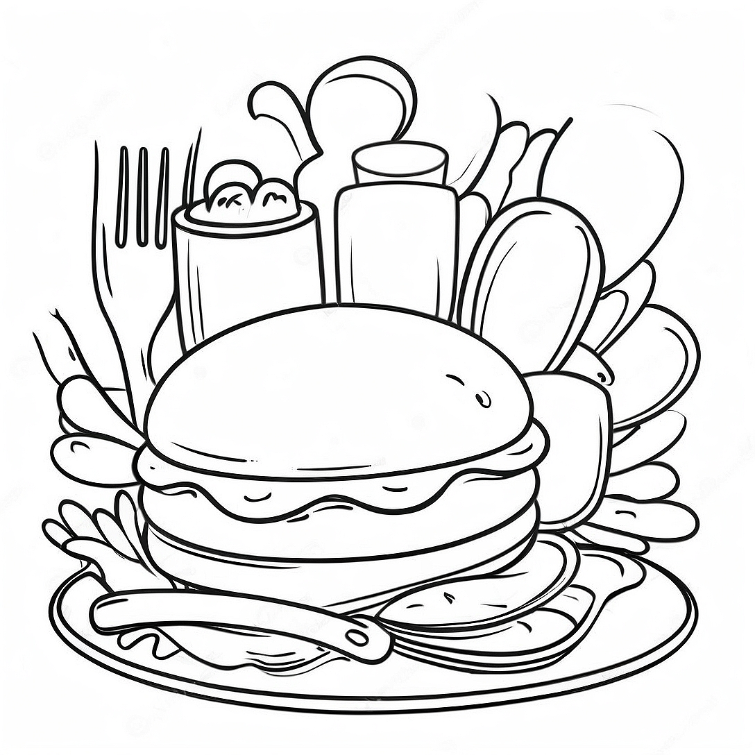 Menü Ausmalbild | Menü coloring page