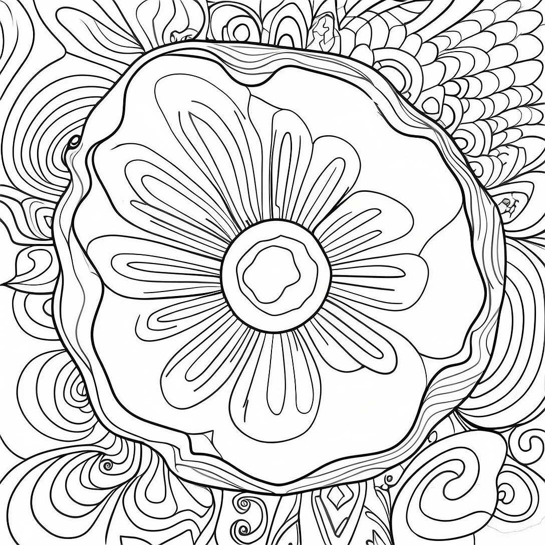 Ausmalbild einer Geode | Geode coloring page