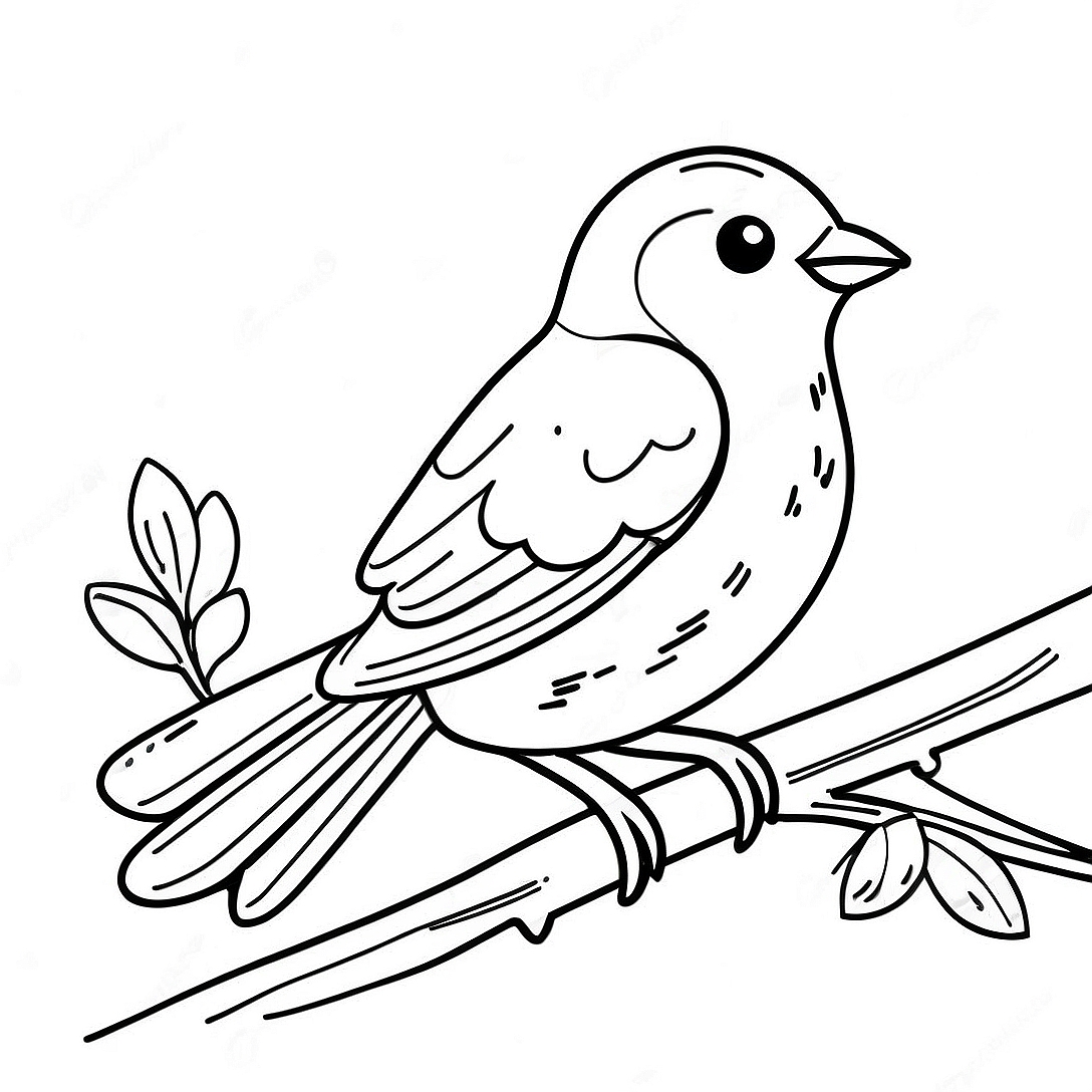 Winter Bird Coloring Pages