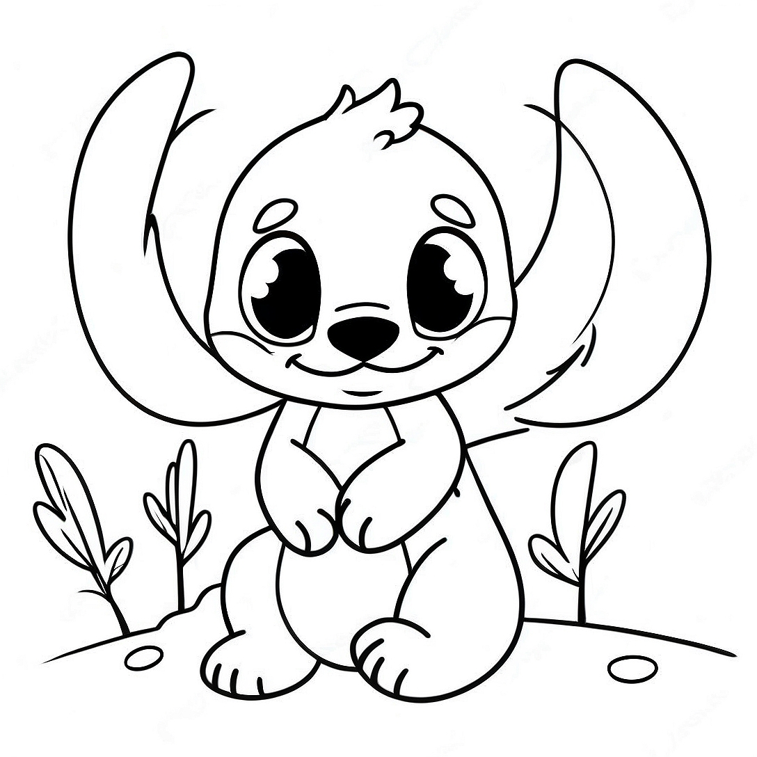 Stitch and Angel Coloring Page | Stitch and Angel coloring page