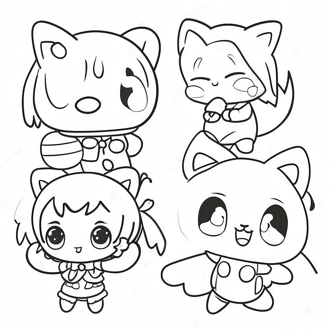 Gacha Life Characters Coloring Page | Gacha Life coloring page