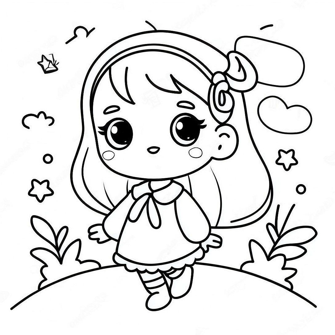 Cute Gacha Life Girl Coloring Page | Gacha Life coloring page