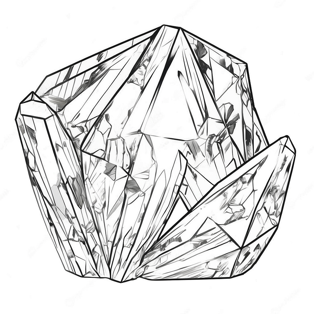 Crystal Coloring Page | Crystal coloring page
