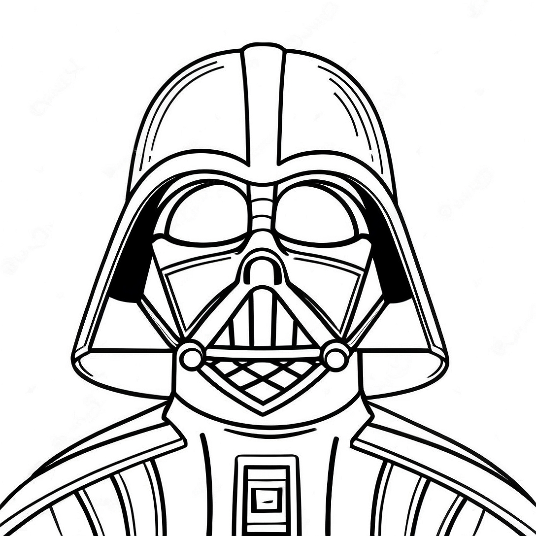 Darth Vader with Lightsaber Coloring Page | Lego Star Wars coloring page