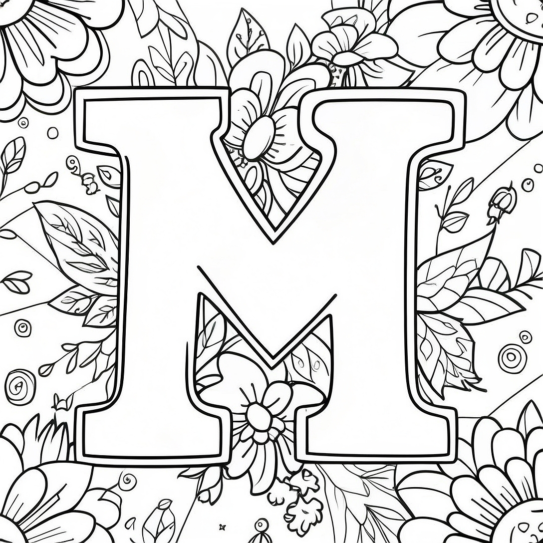 Happy Letter H Coloring Page | Letter H coloring page