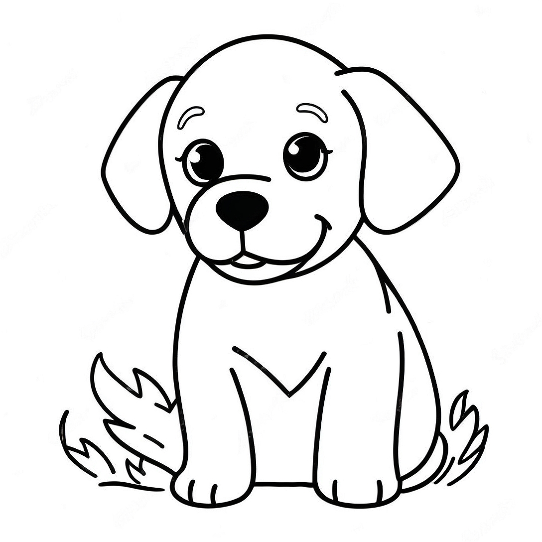Golden Retriever Puppy Coloring Page | Golden Retriever coloring page