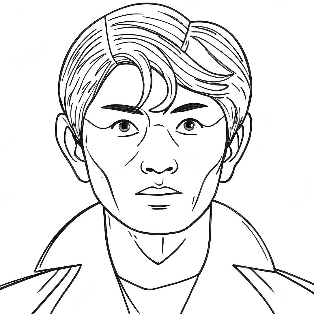 Gojo Satoru Coloring Page | Gojo coloring page