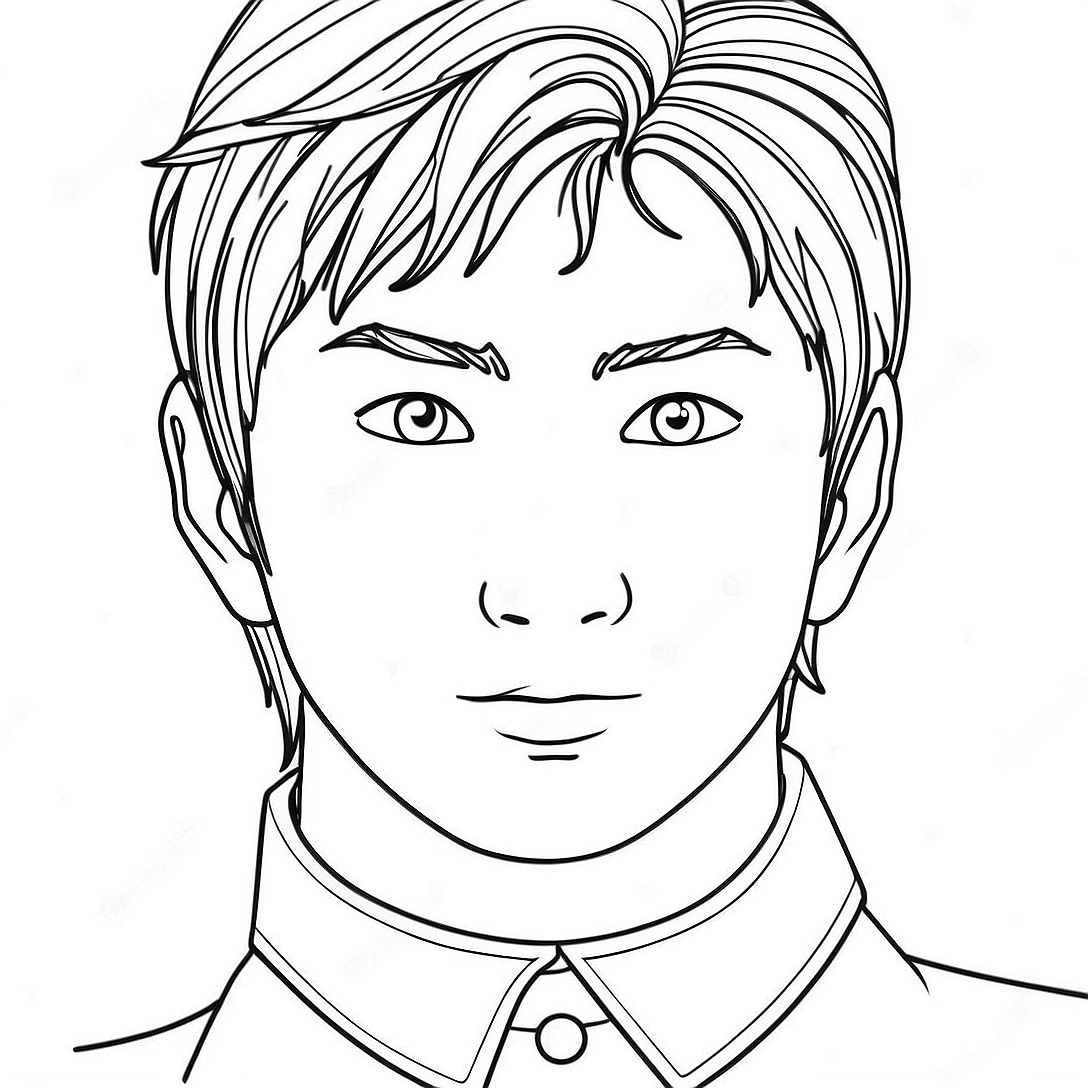 Gojo Satoru Coloring Page | Gojo coloring page