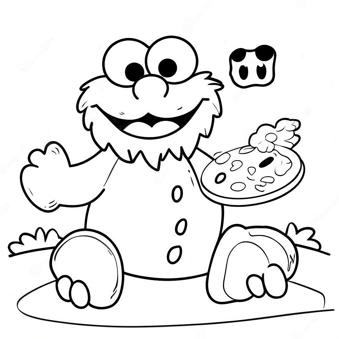 Cookie Monster Coloring Page | Cookie Monster coloring page