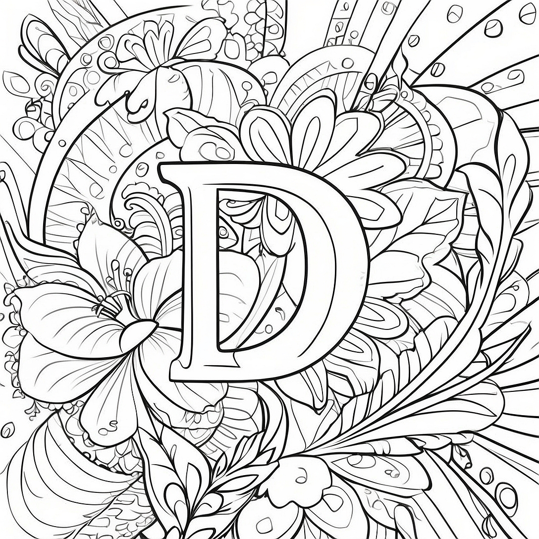 Letter D Coloring Page | Letter D coloring page