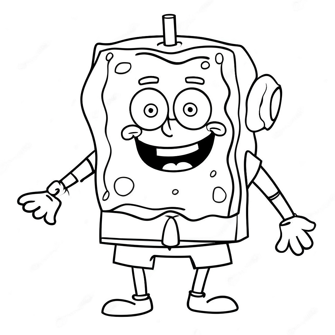 SpongeBob SquarePants Coloring Page | SpongeBob and Patrick coloring page