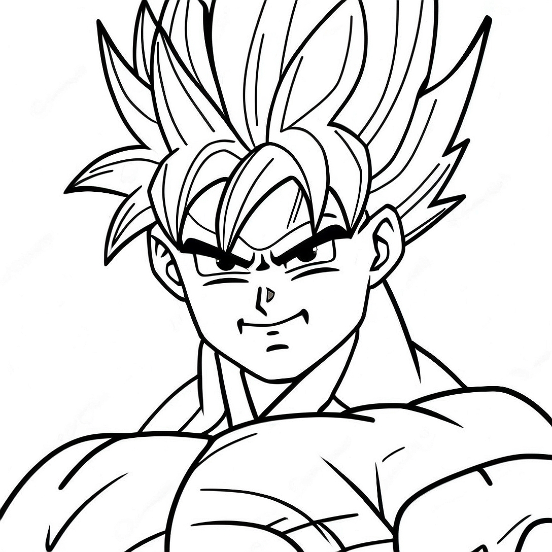 Goku Ultra Instinct in Action Coloring Page | Goku Ultra Instinct coloring page