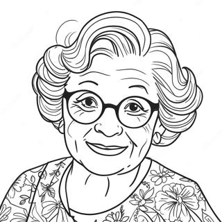 Grandma Coloring Page | Grandma coloring page