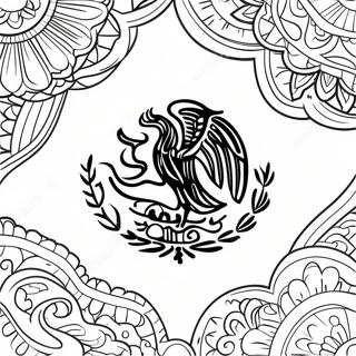 Mexican Flag Coloring Page | Mexican coloring page