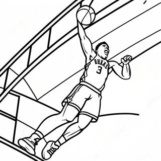 Giannis Dunking Basketball Coloring Page | Giannis coloring page
