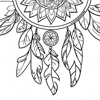 Dream Catcher Coloring Page | Dream Catcher coloring page