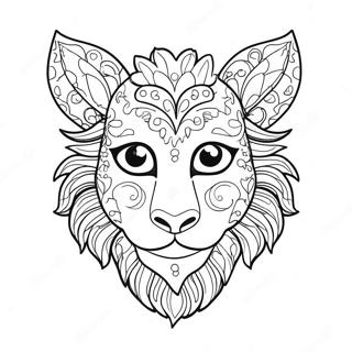 Funny Animal Mask Coloring Page | Mask coloring page
