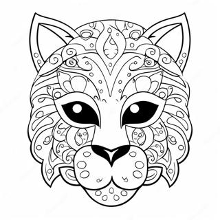 Máscara Páginas para Colorir