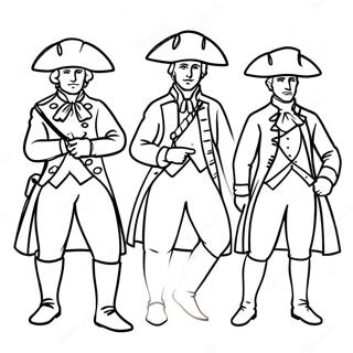American Revolution Historical Figures Coloring Page | American Revolution coloring page