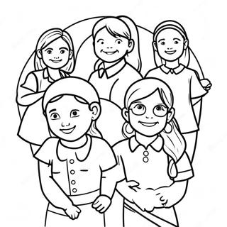Fun Babysitters Club Characters Coloring Page | Babysitters Club coloring page