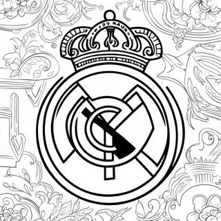Real Madrid Logo Coloring Page | Real Madrid coloring page