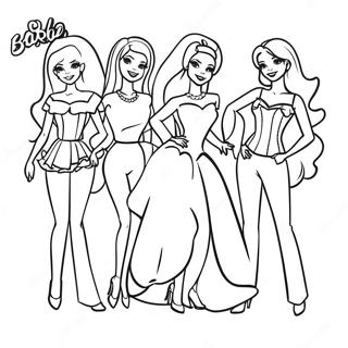 Barbie and Friends Coloring Page | Barbie and Friends coloring page