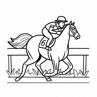 Kentucky Derby Horse Racing Coloring Page | Kentucky Derby coloring page