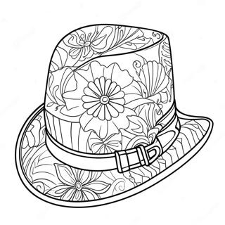 Colorful Kentucky Derby Hat Coloring Page | Kentucky Derby coloring page