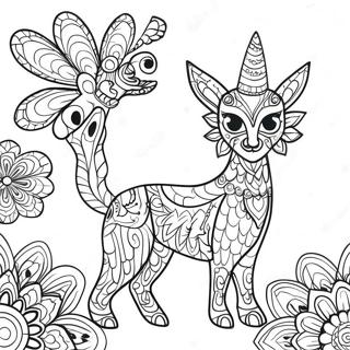 Alebrije Coloring Page | Alebrije coloring page