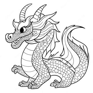 Chinese Dragon Coloring Page | Chinese coloring page