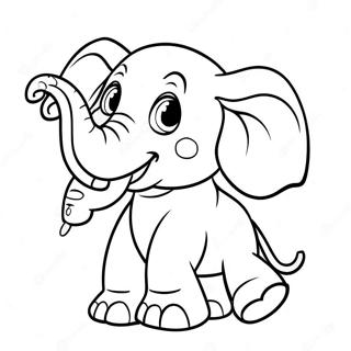 Playful Drunk Elephant Coloring Page | Drunk Elephant coloring page