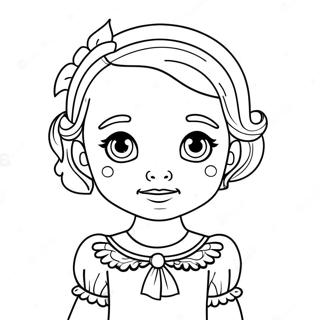 Moriah Elizabeth Cute Character Coloring Page | Moriah Elizabeth coloring page