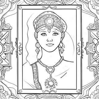 Mystical Tarot Card Coloring Page | Tarot coloring page
