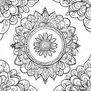 Rangoli Coloring Page | Rangoli coloring page