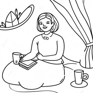 Relaxing Self Care Activities Coloring Page | Self Care coloring page