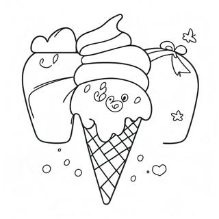 Ice Cream Peppa Pig Coloring Page | Ice Cream Peppa Pig coloring page