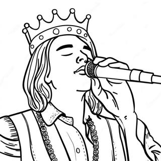 King Von in Concert Coloring Page | King Von coloring page