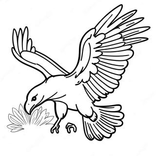 Majestic Bald Eagle in Flight Coloring Page | Bald Eagle coloring page